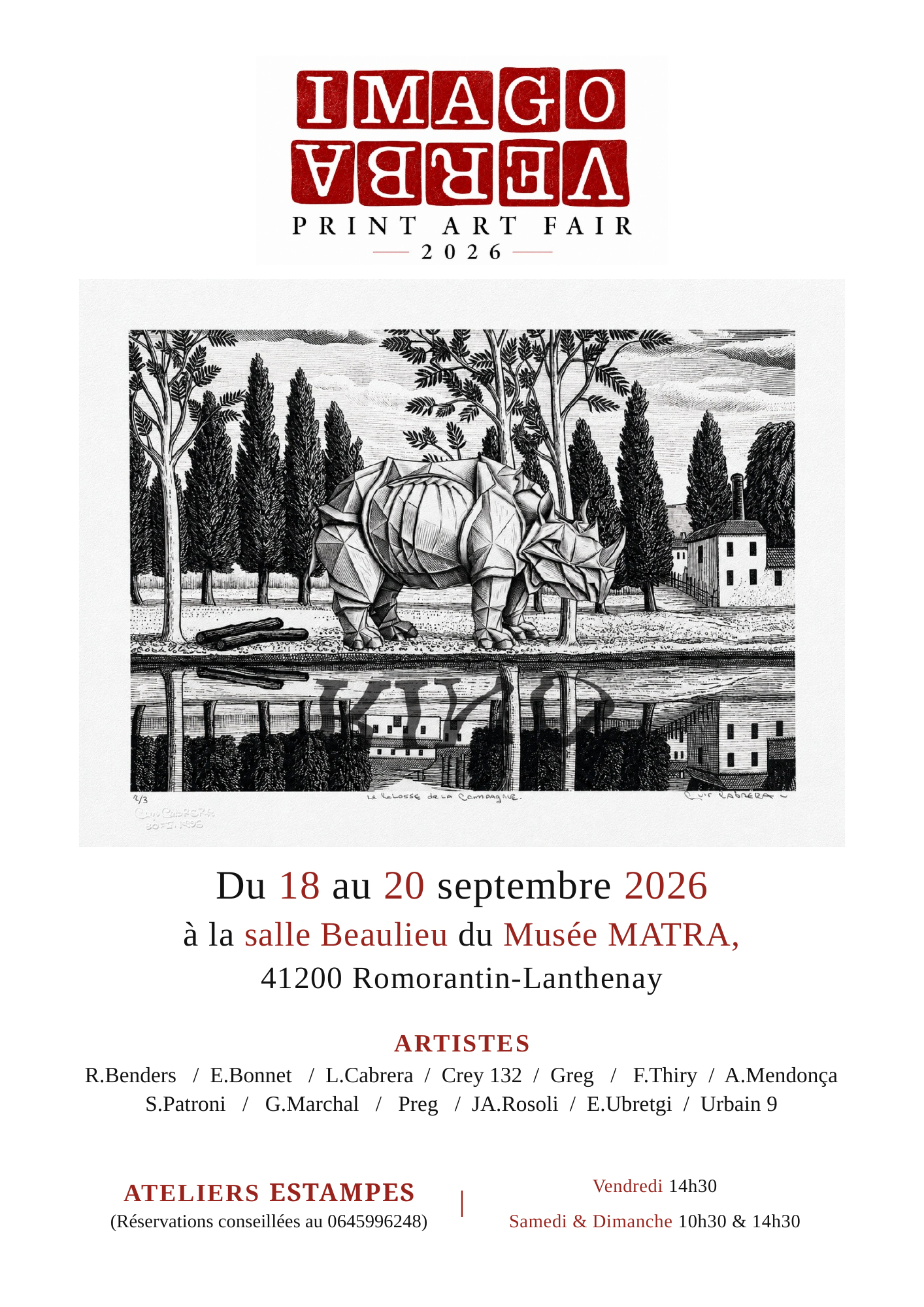 Affiche officielle IMAGO VERBA Print Art Fair 2026